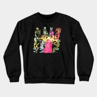 Monsters Playing Cards by Pollux Crewneck Sweatshirt